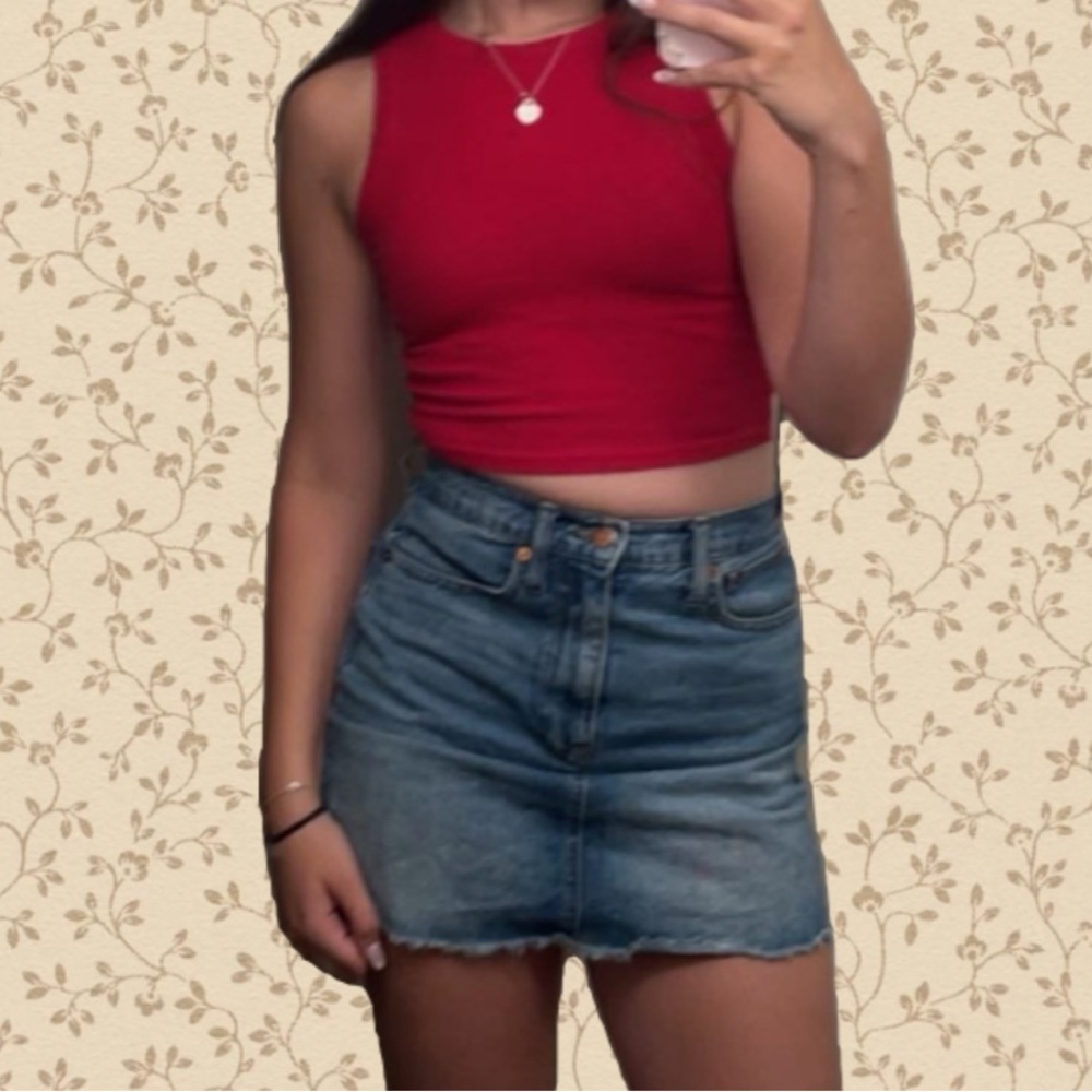 Madewell Blue Denim Mini Skirt